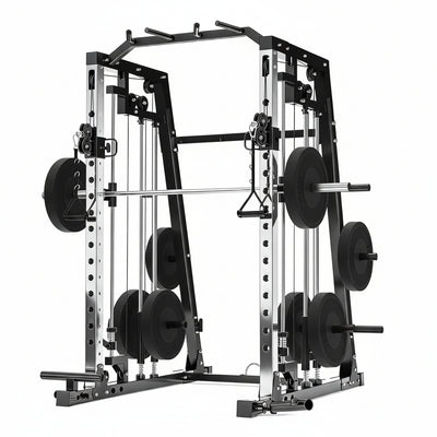 Smith Machine Home Gym – 2200LBS Multi-Function Squat Rack with Smith Bar