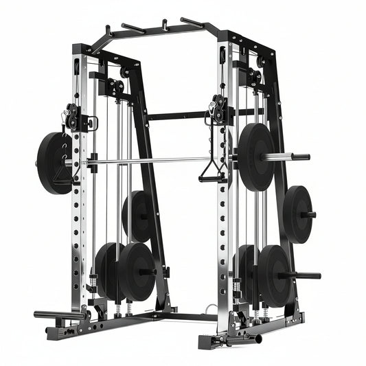 Smith Machine Home Gym – 2200LBS Multi-Function Squat Rack with Smith Bar