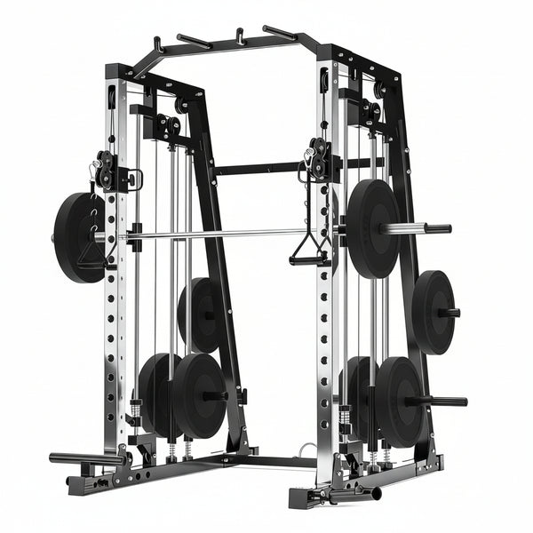 Smith Machine Home Gym – 2200LBS Multi-Function Squat Rack with Smith Bar