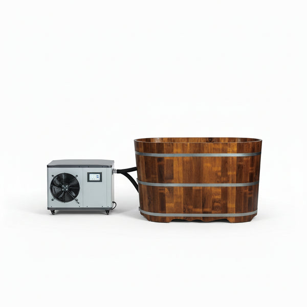 Cold Plunge Tub Built for Home Use, 1.3 HP Chiller, WiFi Controls, Ozone Sanitation, 37-104°F Range